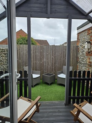 Superior Double Room, Ensuite (Kelling with courtyard) | Terrace/patio - Hooray Henrys Sheringham (Sheringham)