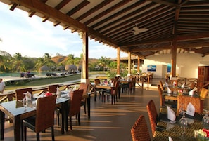 Outdoor banquet area