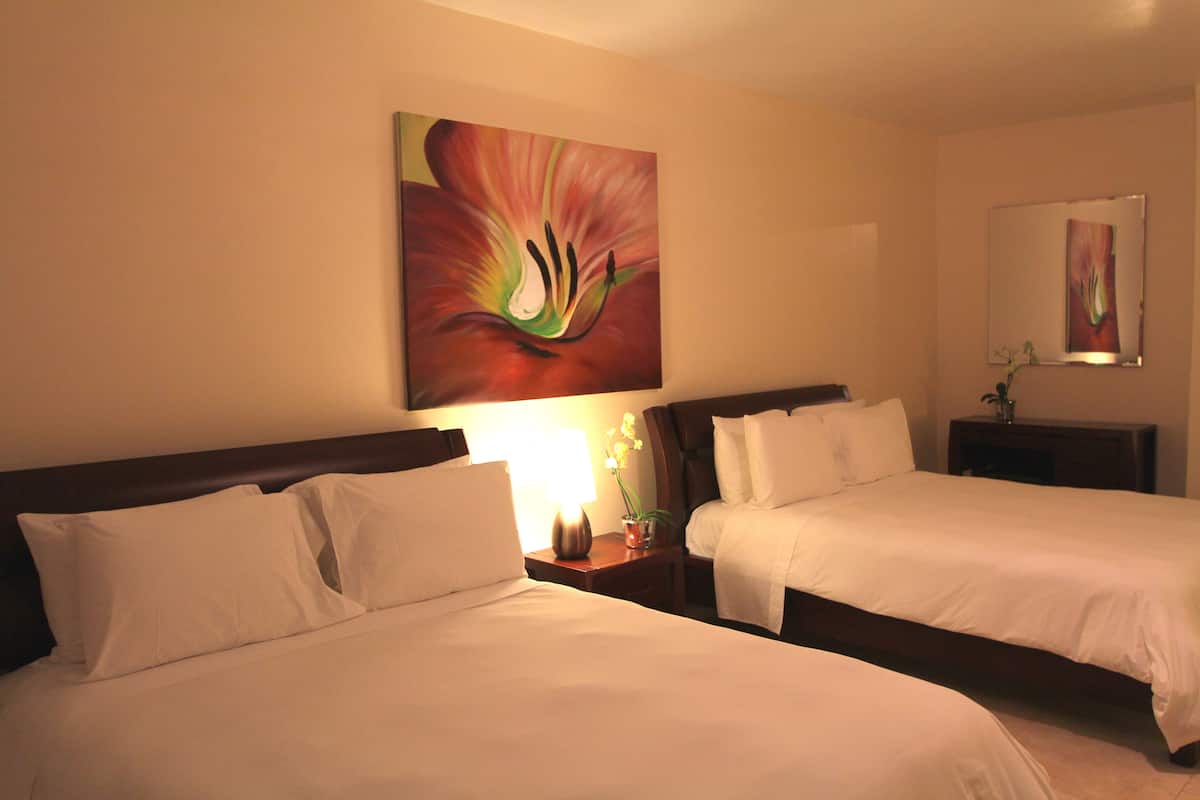 room, multiple beds, pool view | 1 bedroom, premium bedding, pillow-top beds, minibar