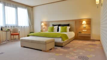 Minibar, in-room safe, desk, blackout curtains