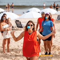 On the beach, free beach shuttle, free beach cabanas, beach umbrellas
