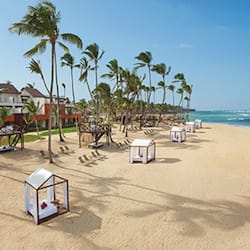 On the beach, sun loungers, beach umbrellas, beach towels