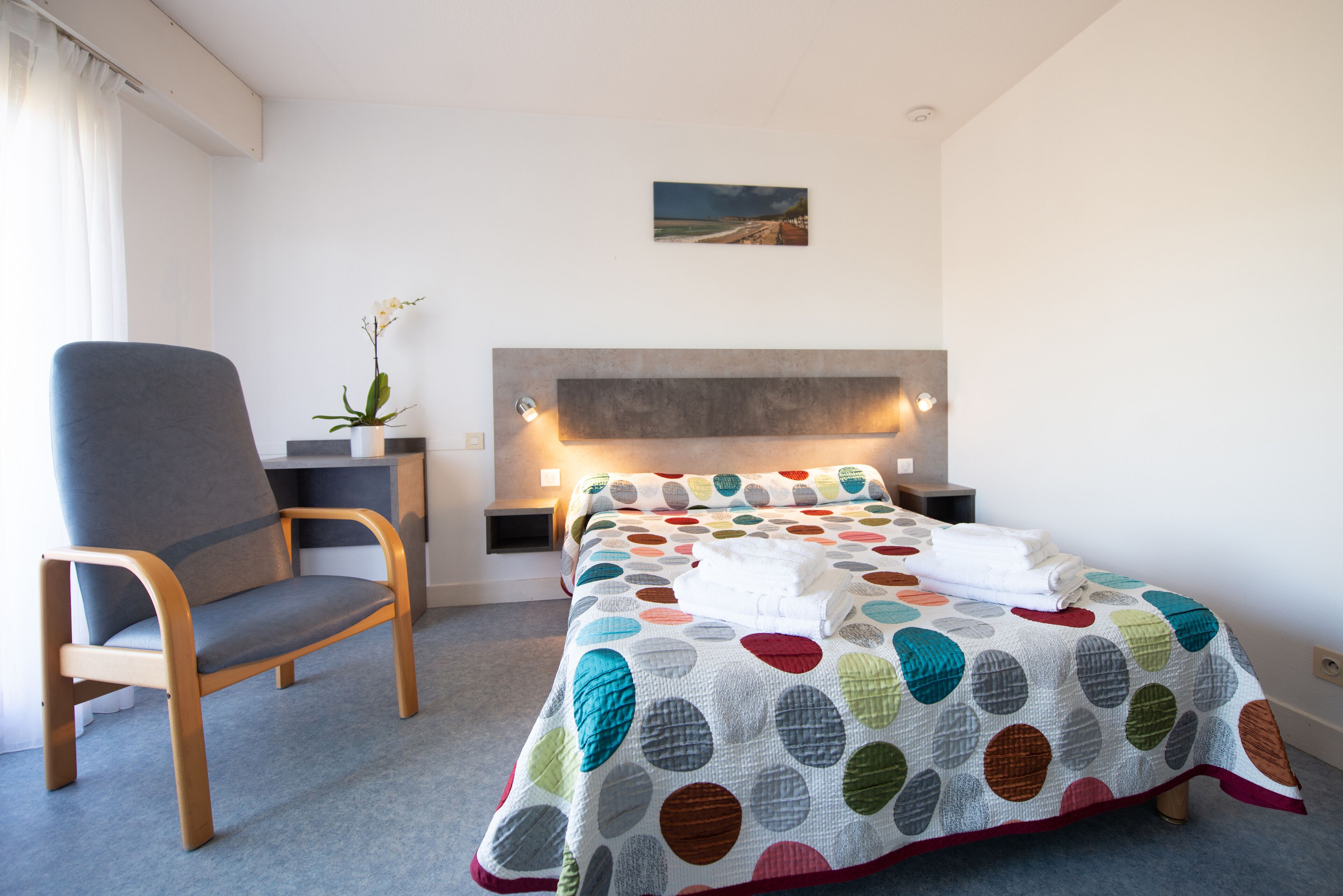 individually decorated, individually furnished, blackout curtains