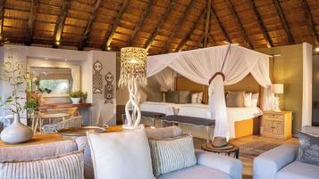 Kahden hengen presidential-huone | 1 makuuhuone, ylelliset vuodevaatteet, minibaari, tallelokero huoneessa