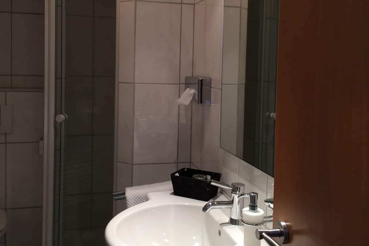 single room | bathroom | shower, free toiletries, towels
