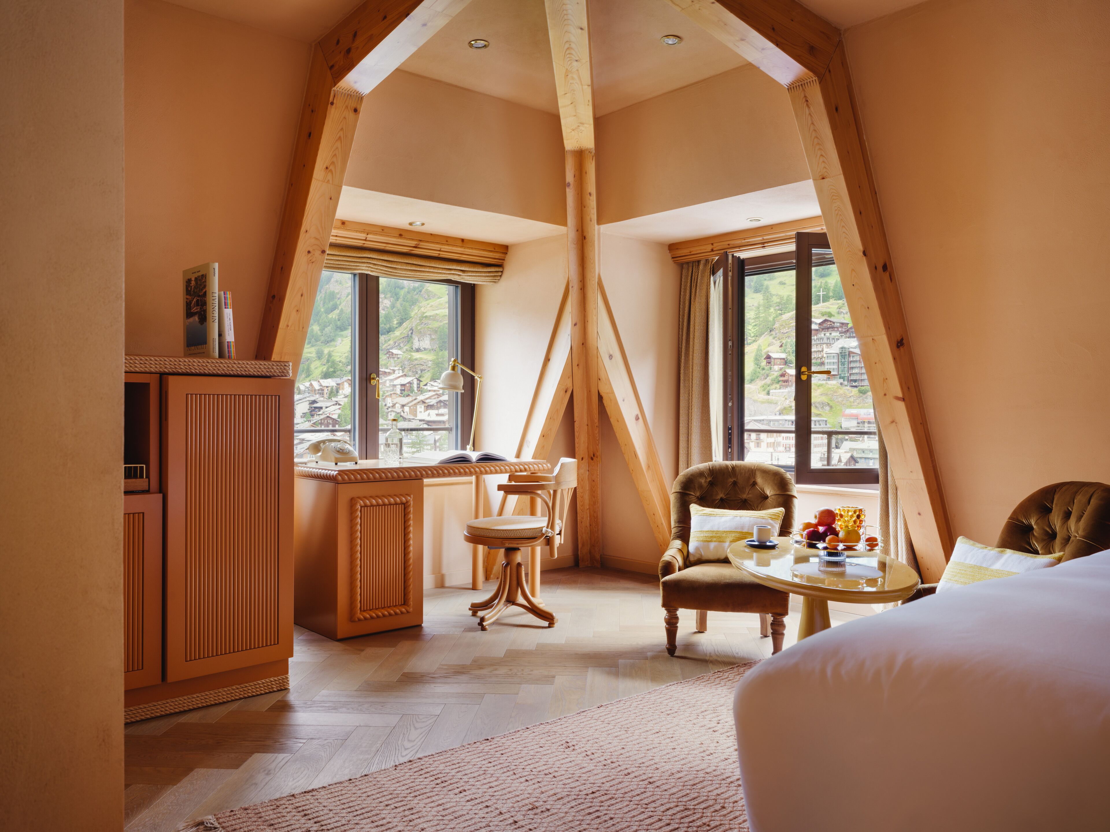 double room with matterhorn view | view from room