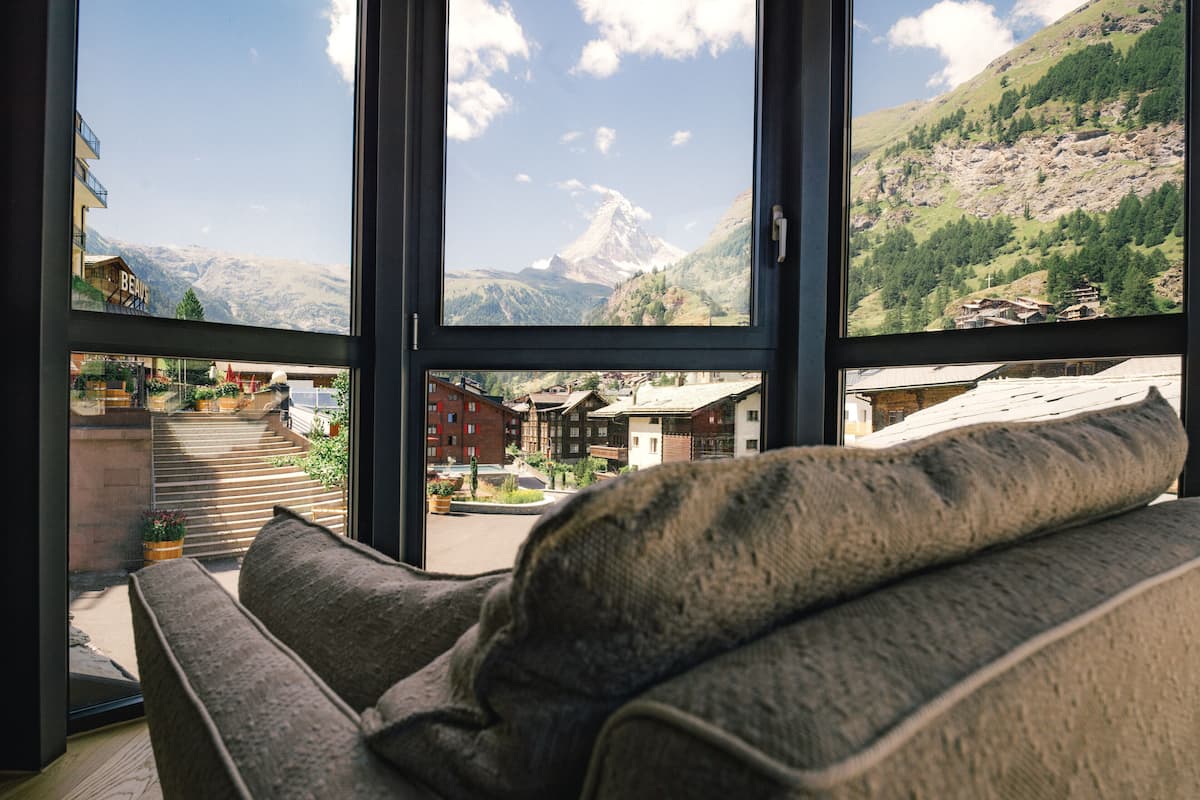 panorama suite with matterhorn view | 1 bedroom, hypo-allergenic bedding, down duvets, minibar