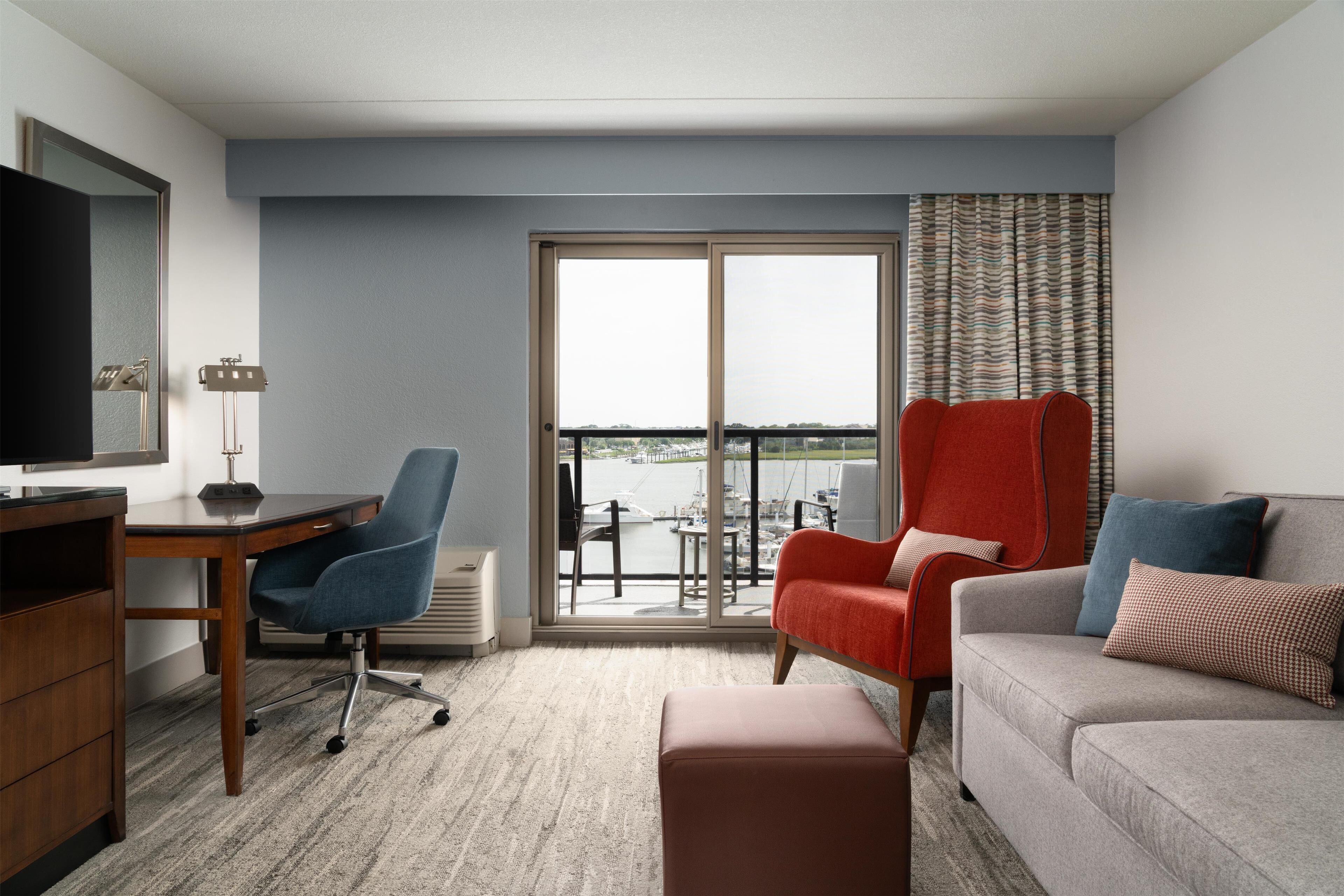 suite, 1 king bed with sofa bed, balcony | desk, iron/ironing board, free cots/infant beds, free rollaway beds