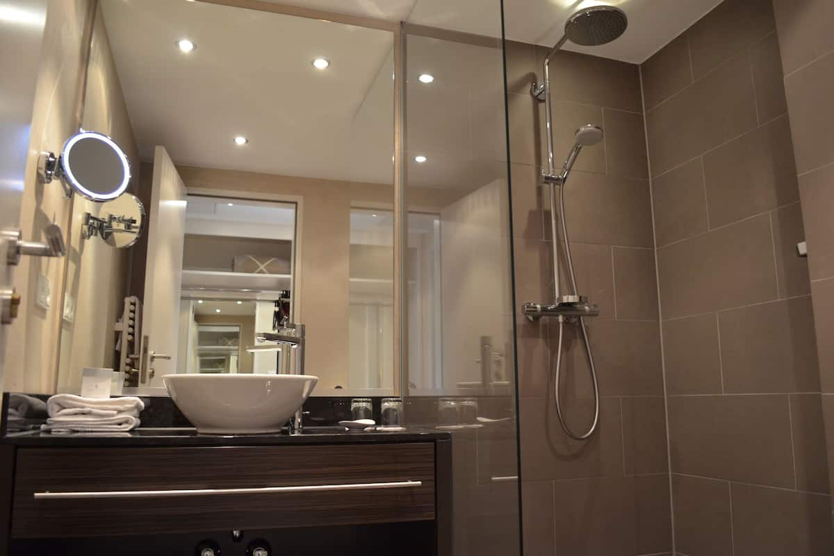 free toiletries, hair dryer, bathrobes, slippers