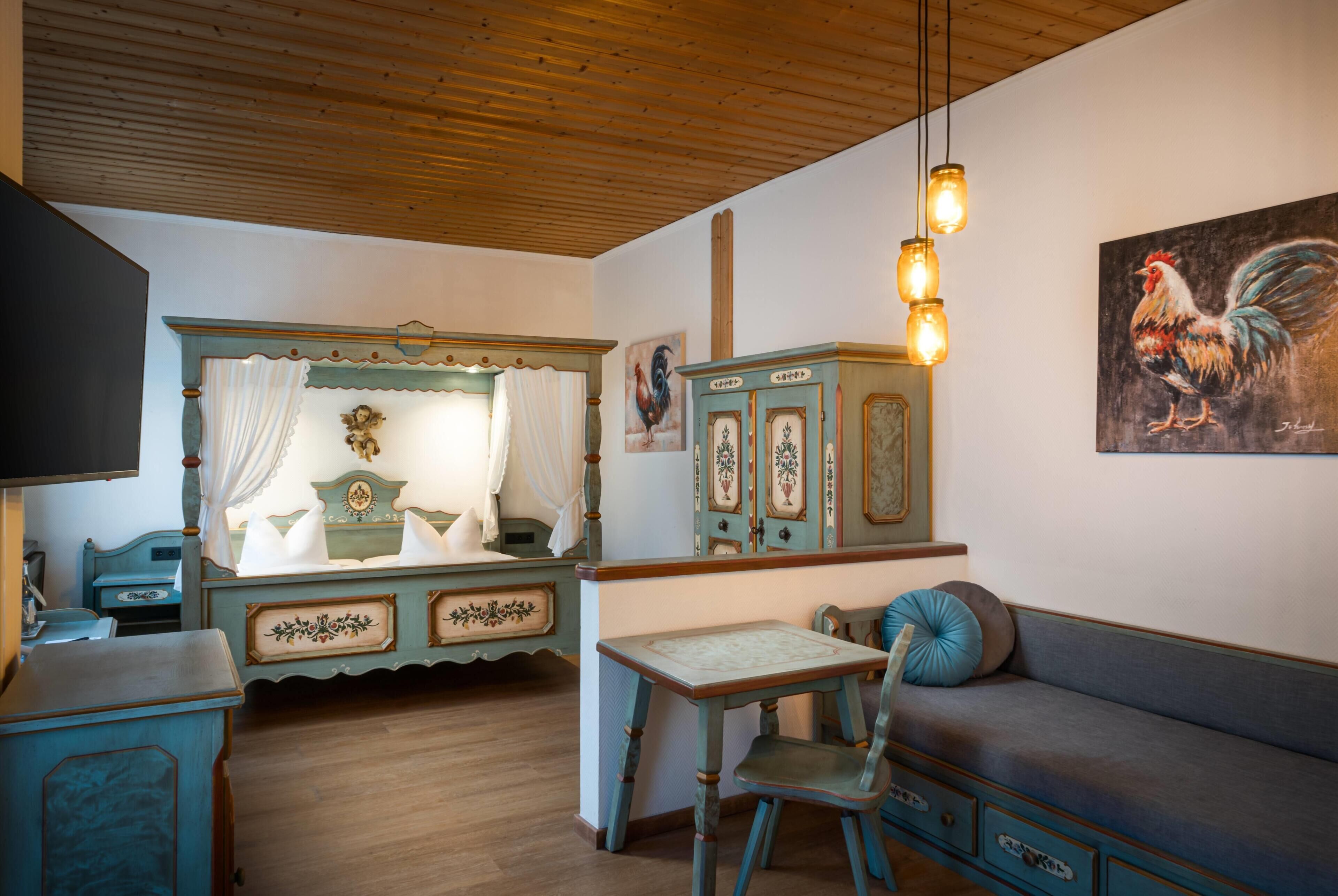 Suíte, 1 cama de casal | Roupas de cama antialérgicas, frigobar, escrivaninha