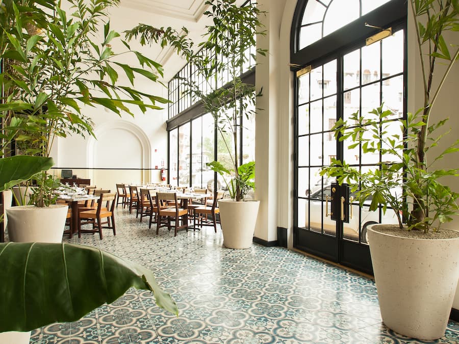 Breakfast, lunch served; local and international cuisine, garden views