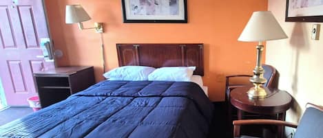 Desk, iron/ironing board, free WiFi, bed sheets