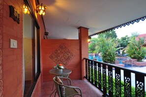 Blick vom Balkon