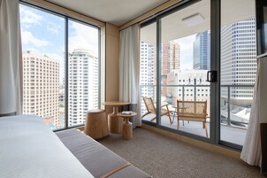 豪華客房, 1 張特大雙人床, 城市景 | 陽台景觀