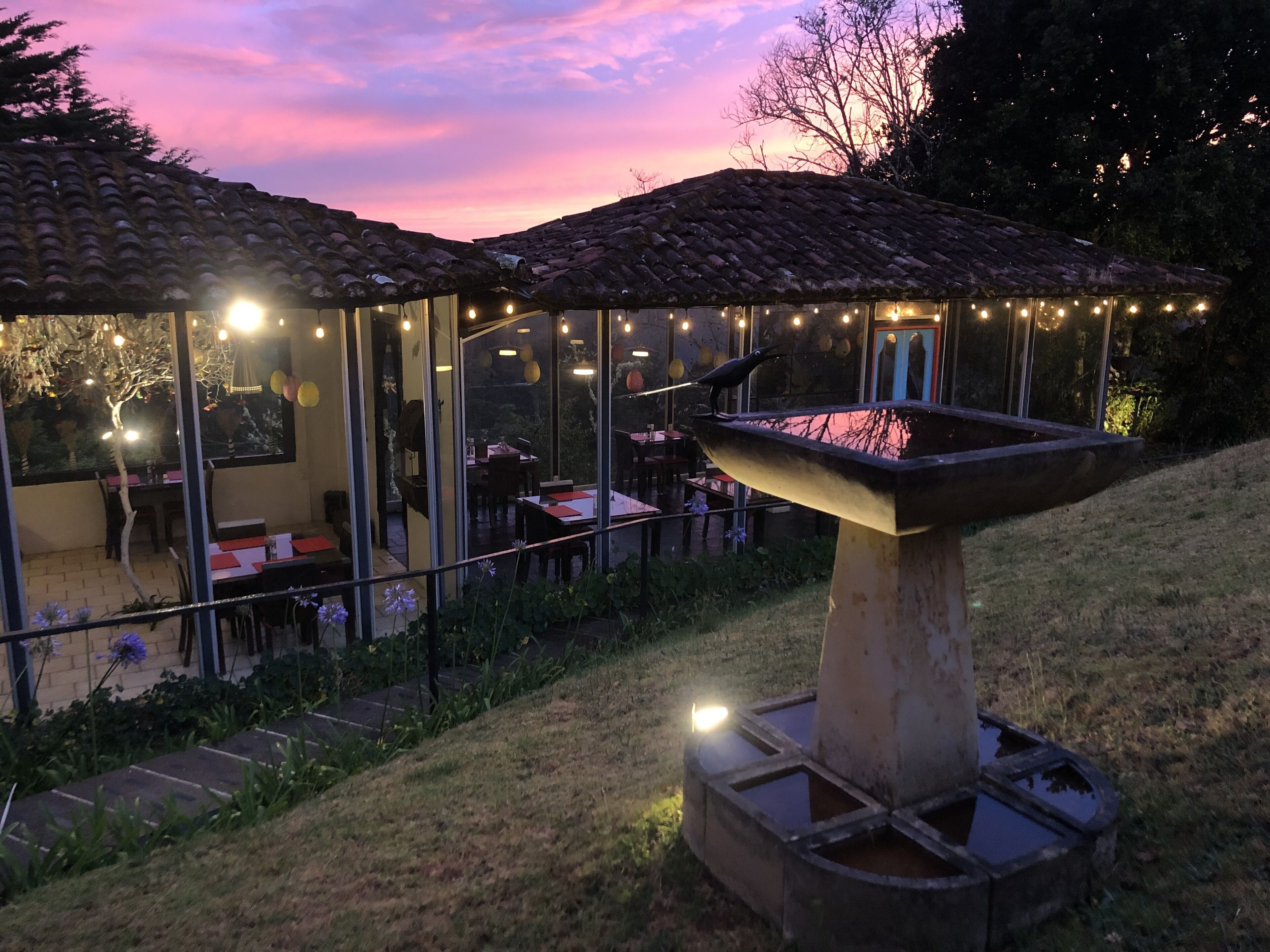 breakfast, lunch, dinner served; garden views