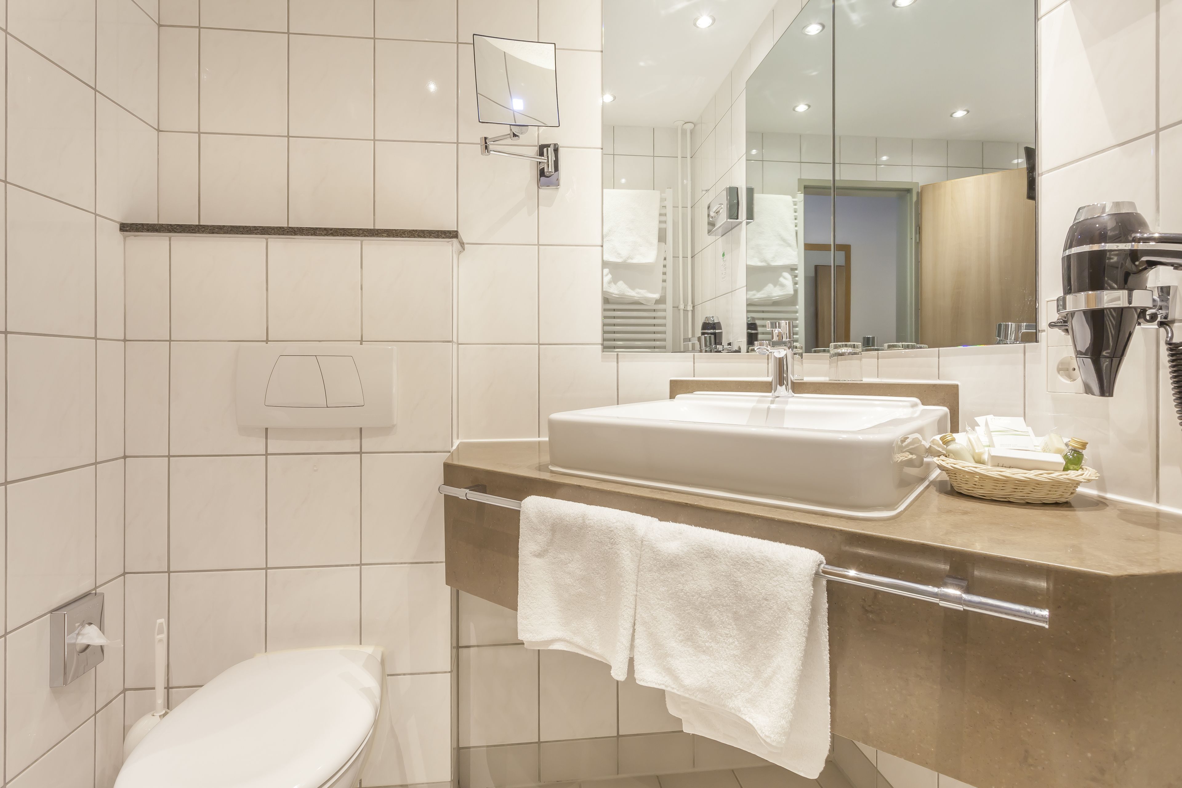 shower, free toiletries, hair dryer, bathrobes