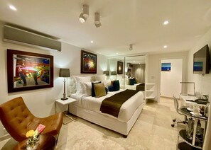 Chambre Supérieure Double ou avec lits jumeaux, 1 très grand lit, vue océan | 1 chambre, draps en coton égyptien, literie de qualité supérieure