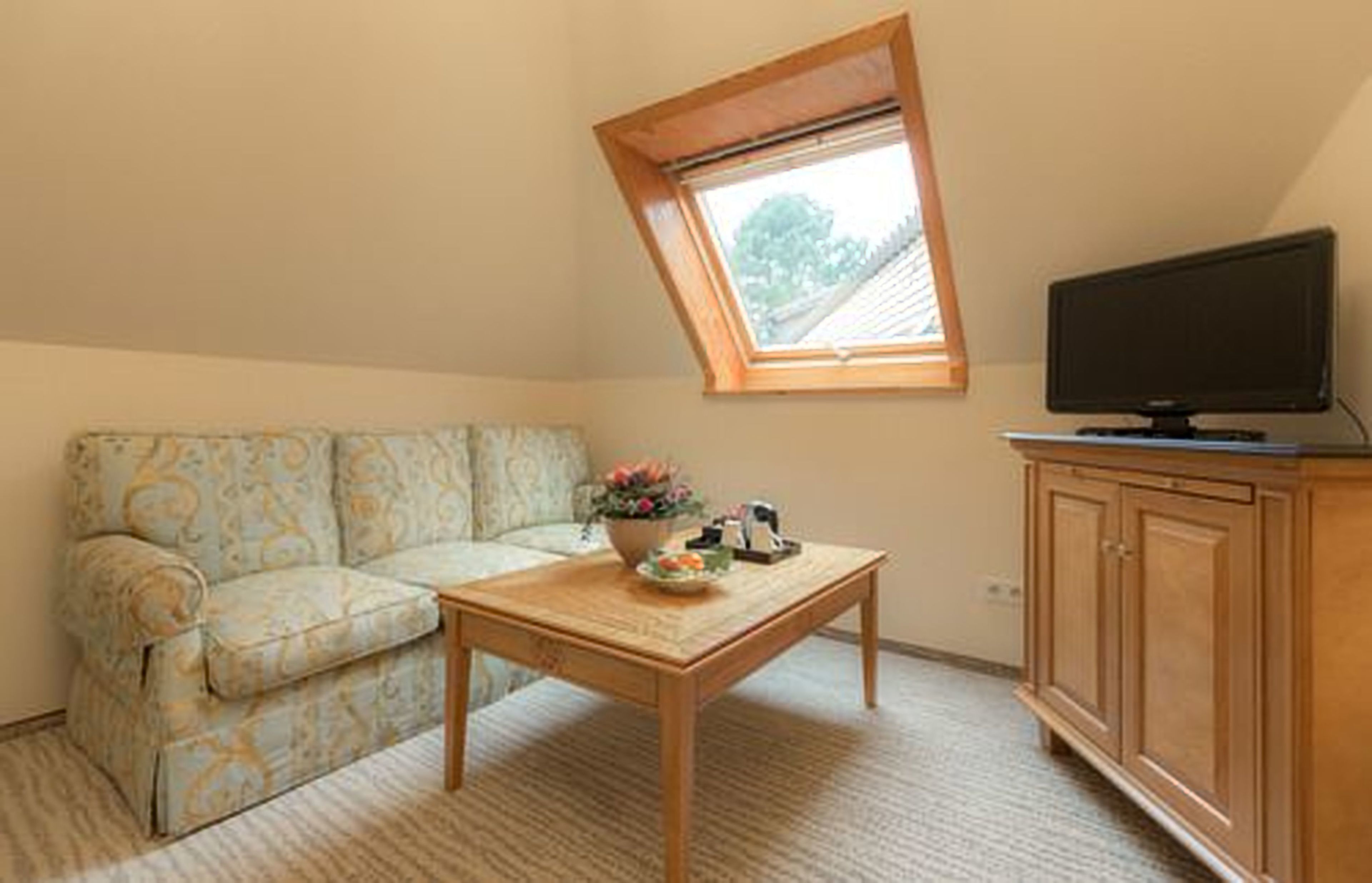 comfort room | living area | 26-inch flat-screen tv with cable channels, tv