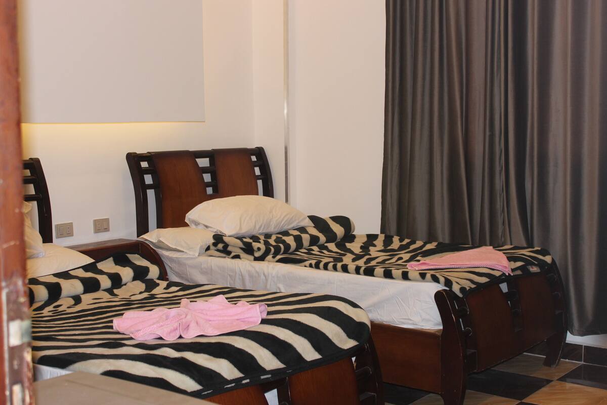 Egyptian cotton sheets, down comforters, pillowtop beds, blackout drapes