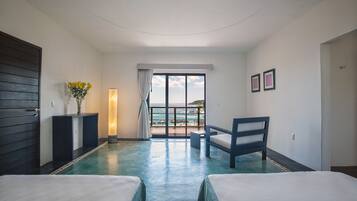 Chambre Supérieure, 2 lits doubles, terrasse | Wi-Fi gratuit, draps fournis