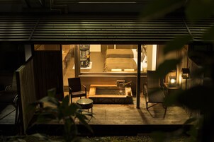 Japanese Western Style Room with Open Air Bath, Non Smoking | In-room safe, blackout drapes, free WiFi, bed sheets