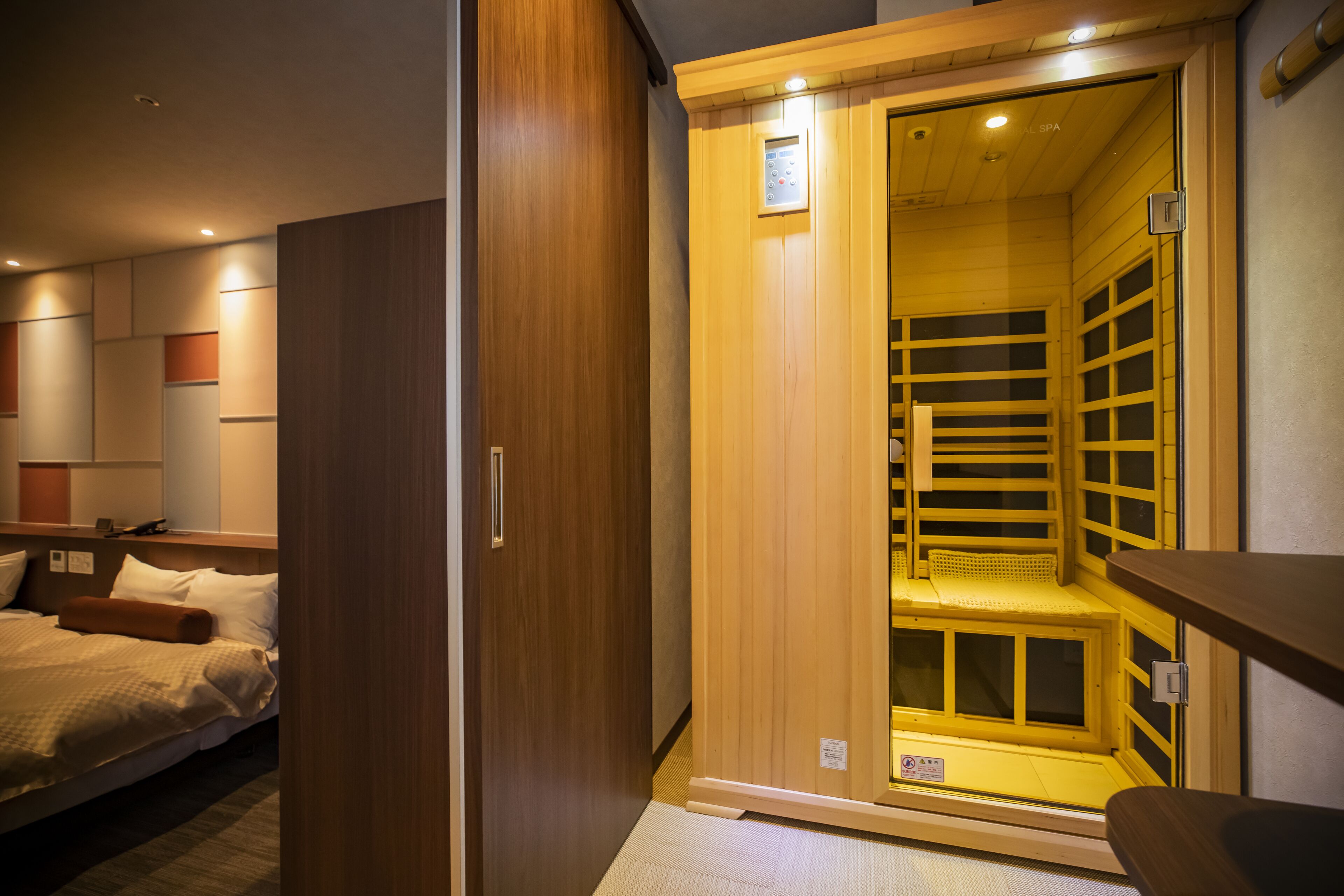 尊荣客房, 无烟房 (JP-WS Room with Private Onsen, Sauna) | 客房内保险箱、遮光窗帘、免费 WiFi、床单