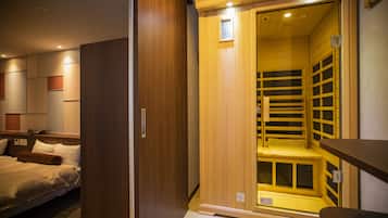 Premium Japanese-Western Room with Private Sauna & Onsen, Non-Smoking | In-room safe, blackout curtains, free WiFi, bed sheets