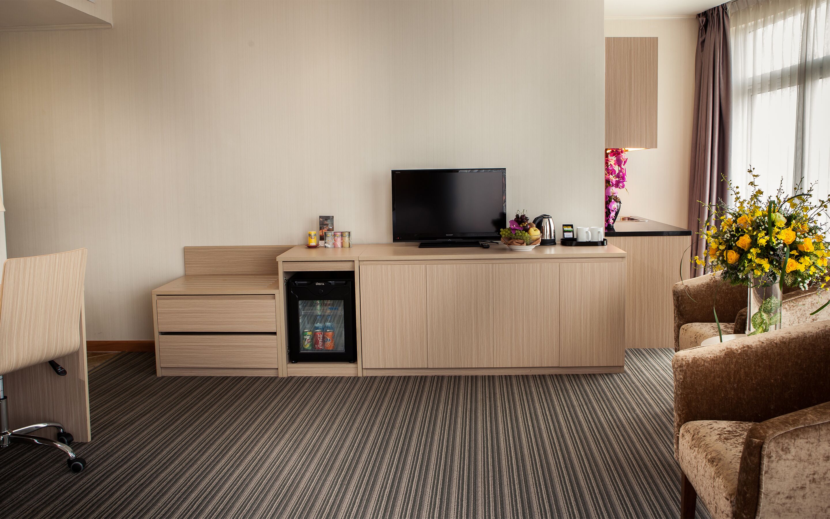 executive twin room | television