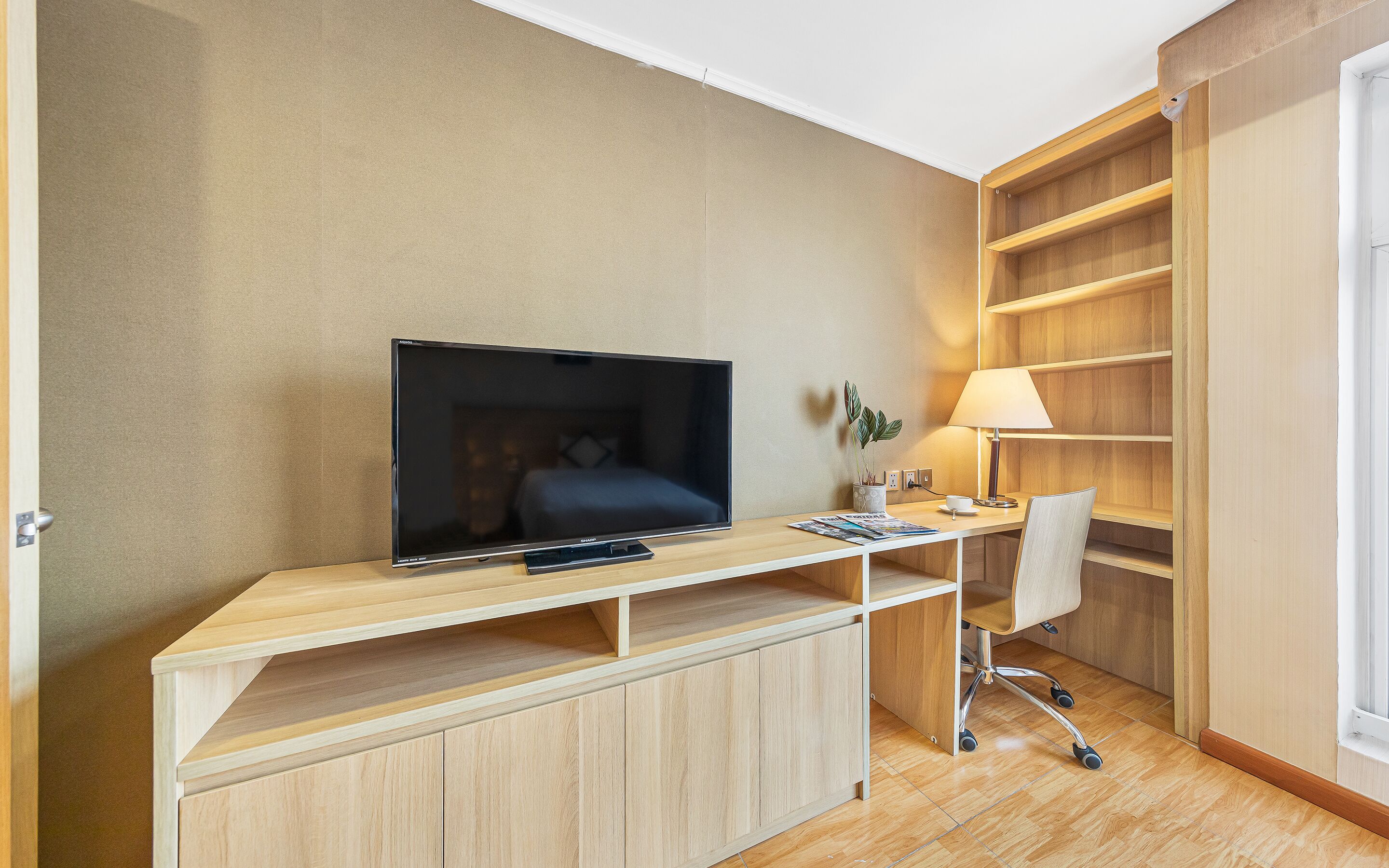 two bedroom apartment | television