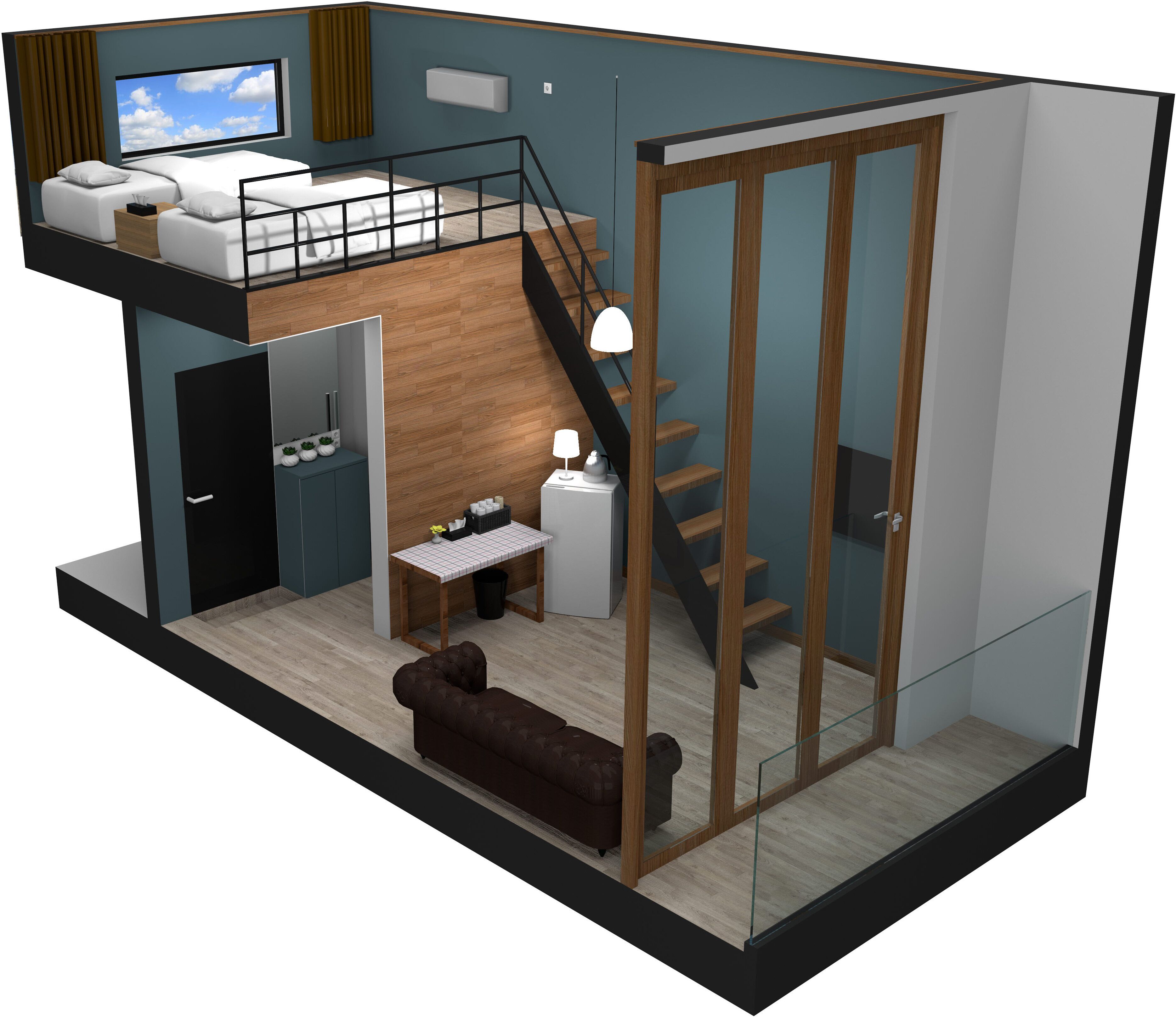 1 bedroom, hypo-allergenic bedding, blackout curtains, soundproofing