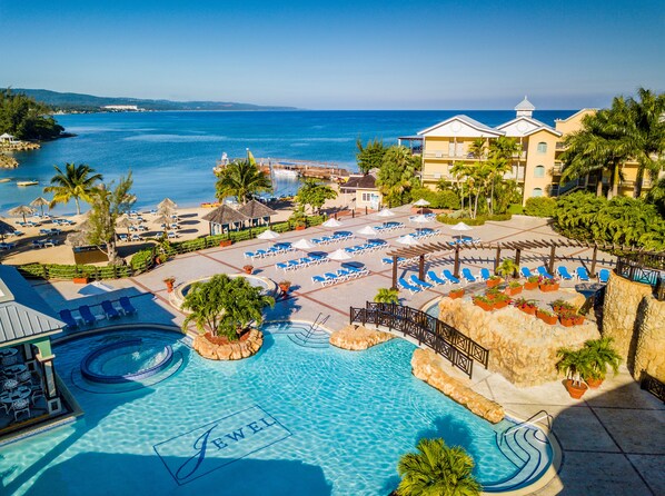 3 outdoor pools, pool cabanas (surcharge), pool umbrellas