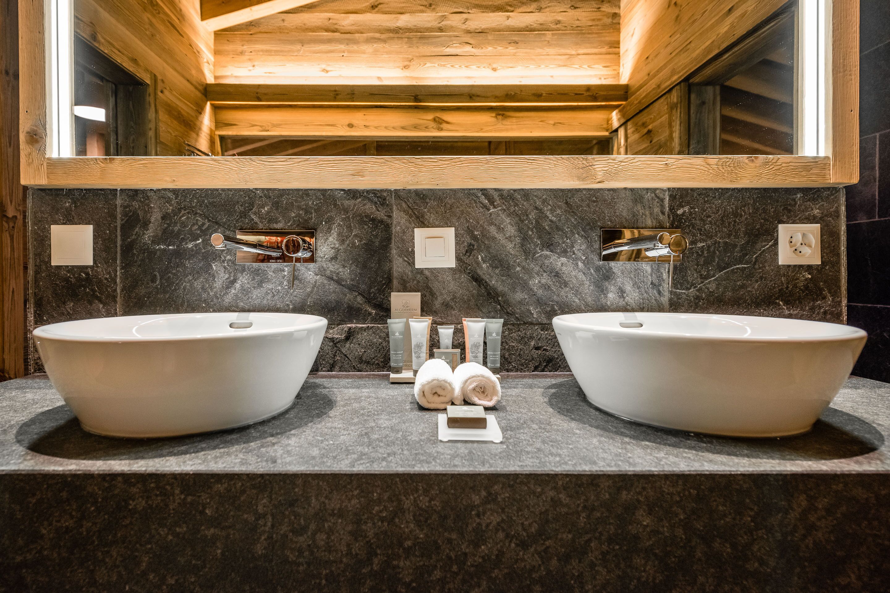 free toiletries, hair dryer, bathrobes, slippers