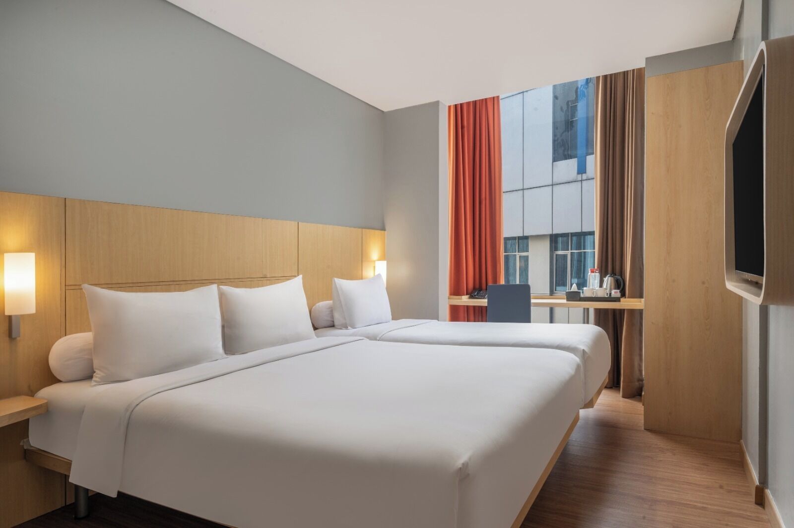 Standard Room, Multiple Beds | In-room safe, desk, laptop workspace, blackout curtains