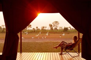Safari Tent | View from room - Wildman Wilderness Lodge (Point Stuart)