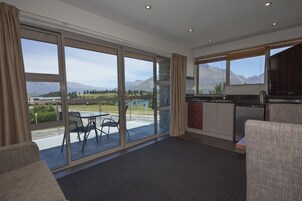 36-inch flat-screen TV with satellite channels, TV, streaming services
