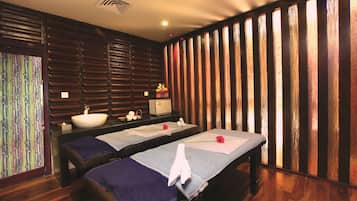 Salas para tratamentos a dois, sauna seca, sauna a vapor