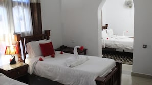 Habitación familiar | 1 dormitorio, ropa de cama de alta calidad, colchones viscoelásticos