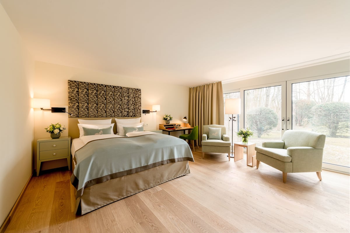 1 chambre, literie de qualité supérieure, couette en duvet d'oie