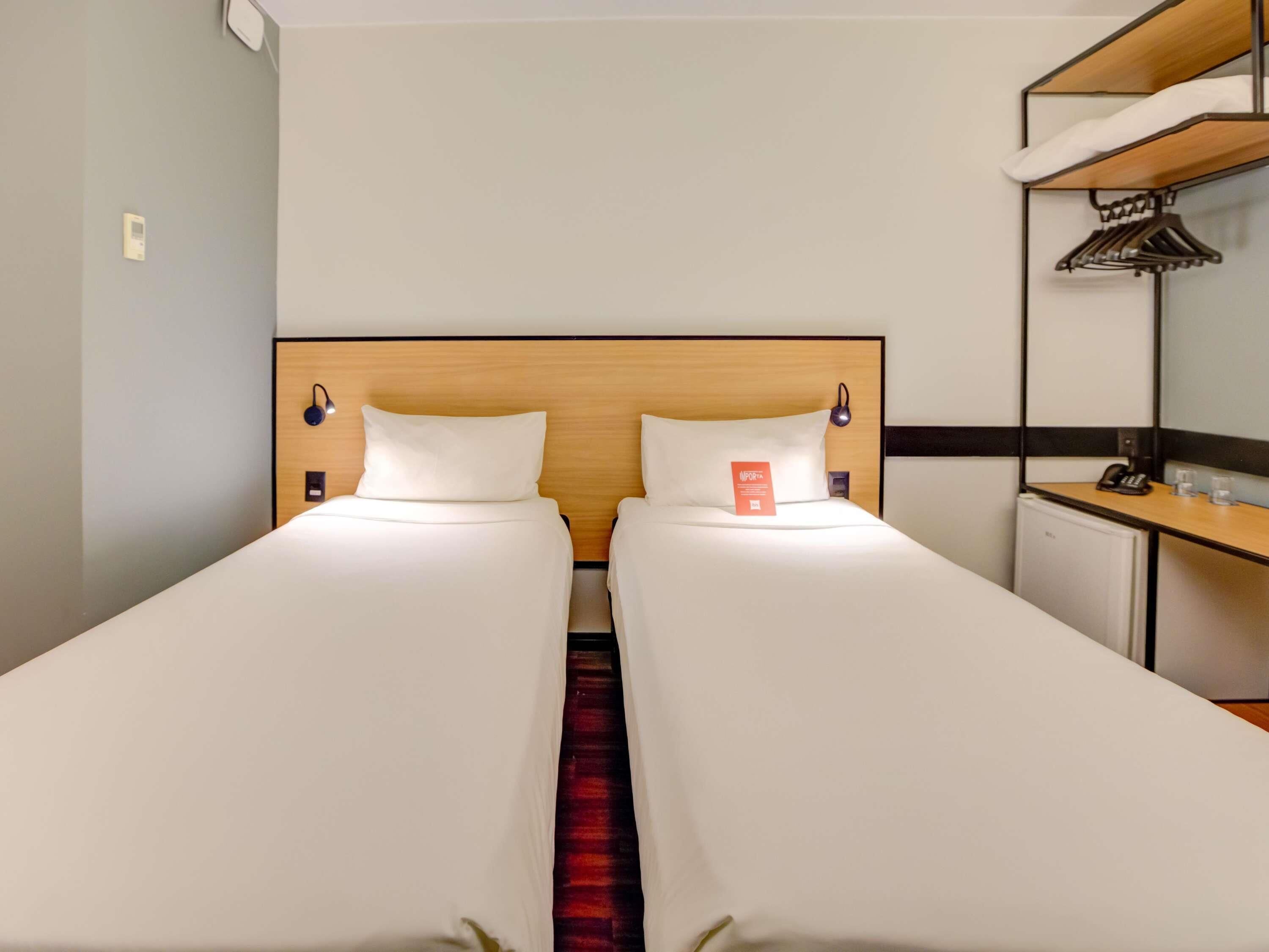 Minibar, desk, laptop workspace, soundproofing