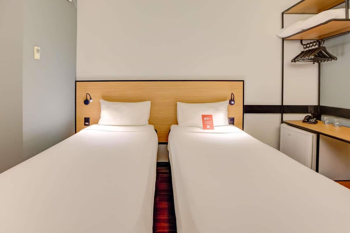 Minibar, desk, laptop workspace, soundproofing