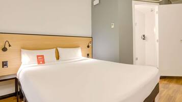 Minibar, desk, laptop workspace, soundproofing