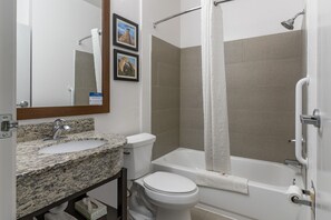 Free toiletries, hair dryer, towels