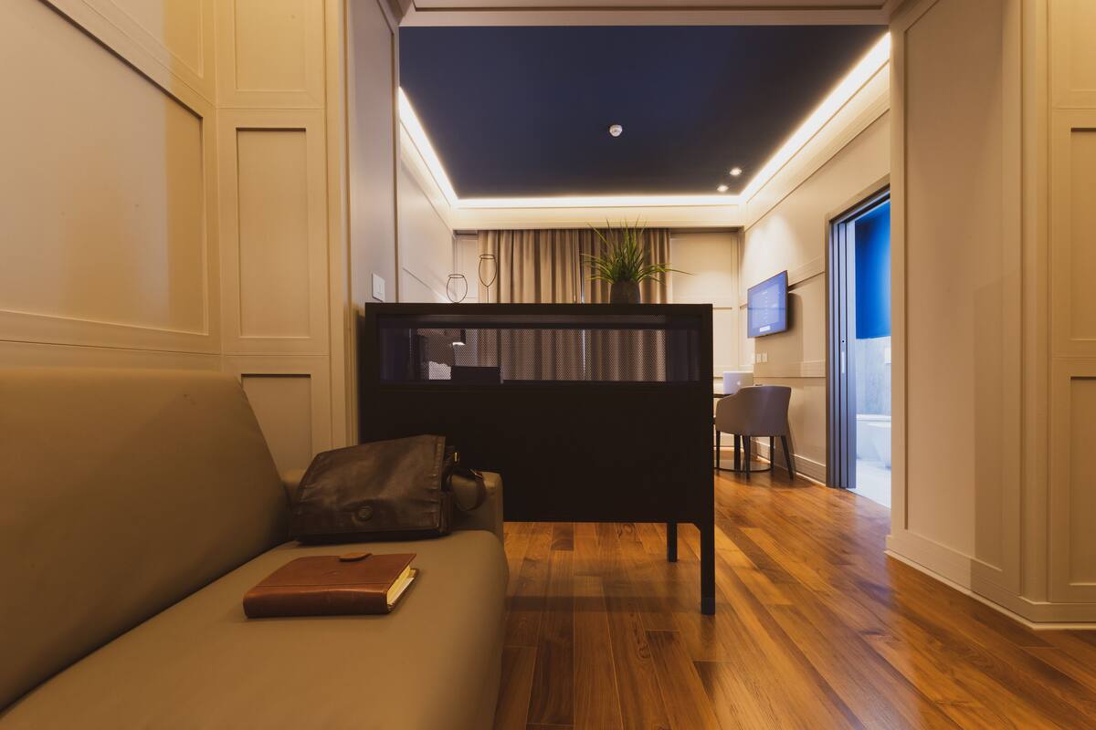 junior quadruple room (junior suite) | living area | 32-inch led tv with digital channels, tv