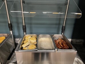 Free daily buffet breakfast