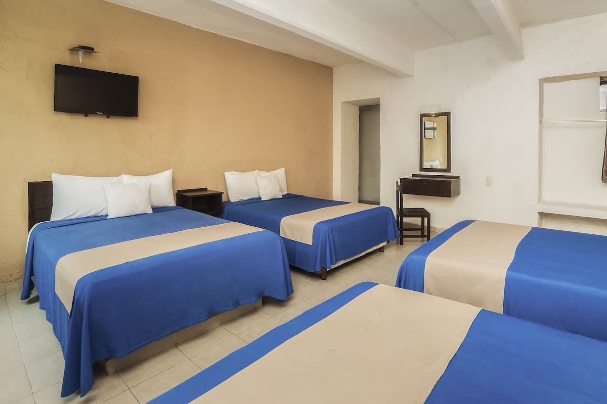 Standard Quadruple Room, Multiple Beds | Iron/ironing board, free WiFi, bed sheets