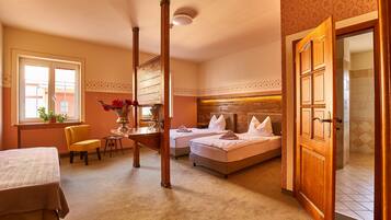 Desk, free WiFi, bed sheets