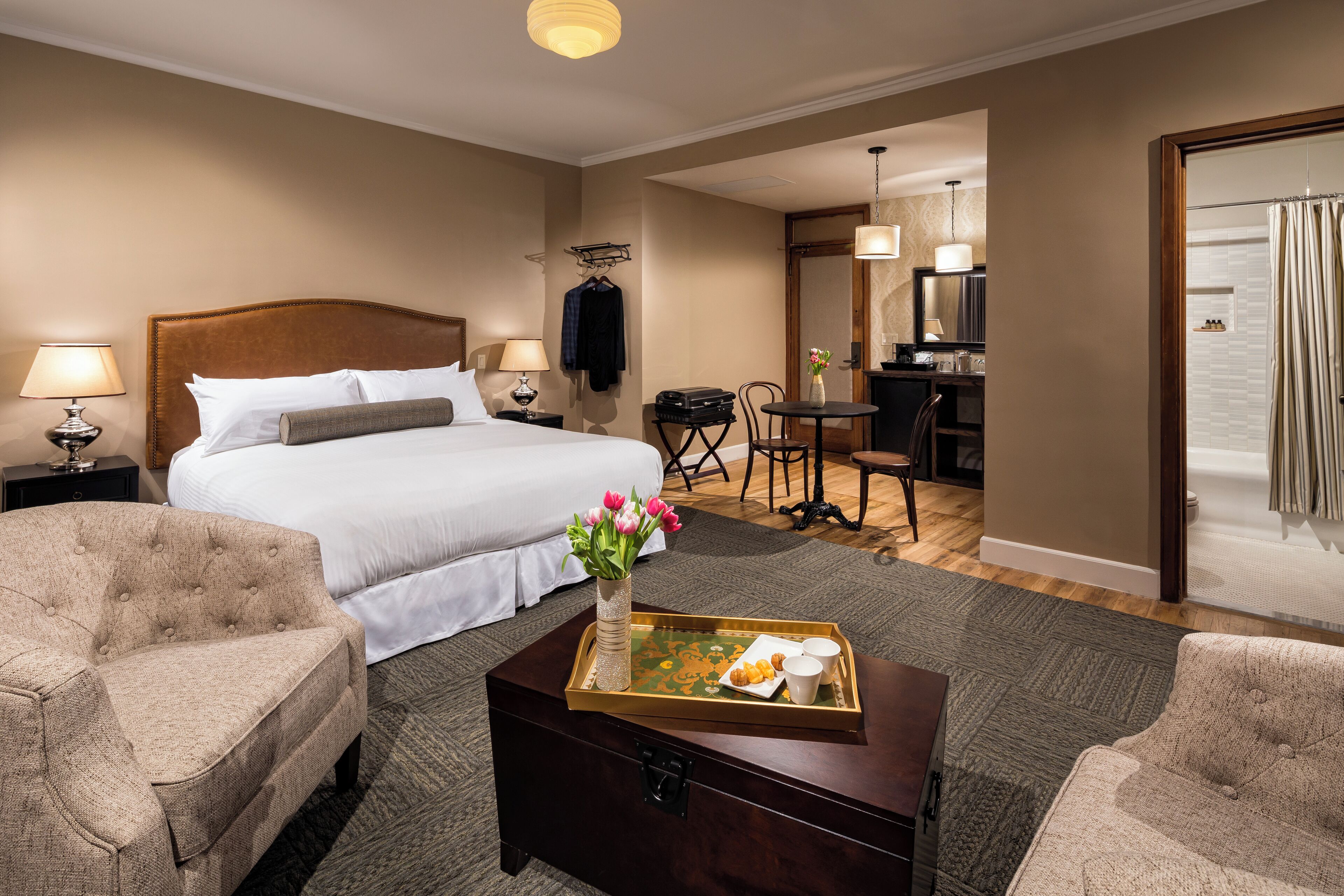 junior suite | premium bedding, pillow-top beds, blackout curtains, iron/ironing board