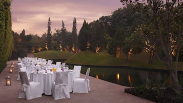 Área externa para banquete