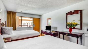 Premium Room, 2 Queen Beds, Smoking | 1 bedroom, desk, iron/ironing board, free WiFi