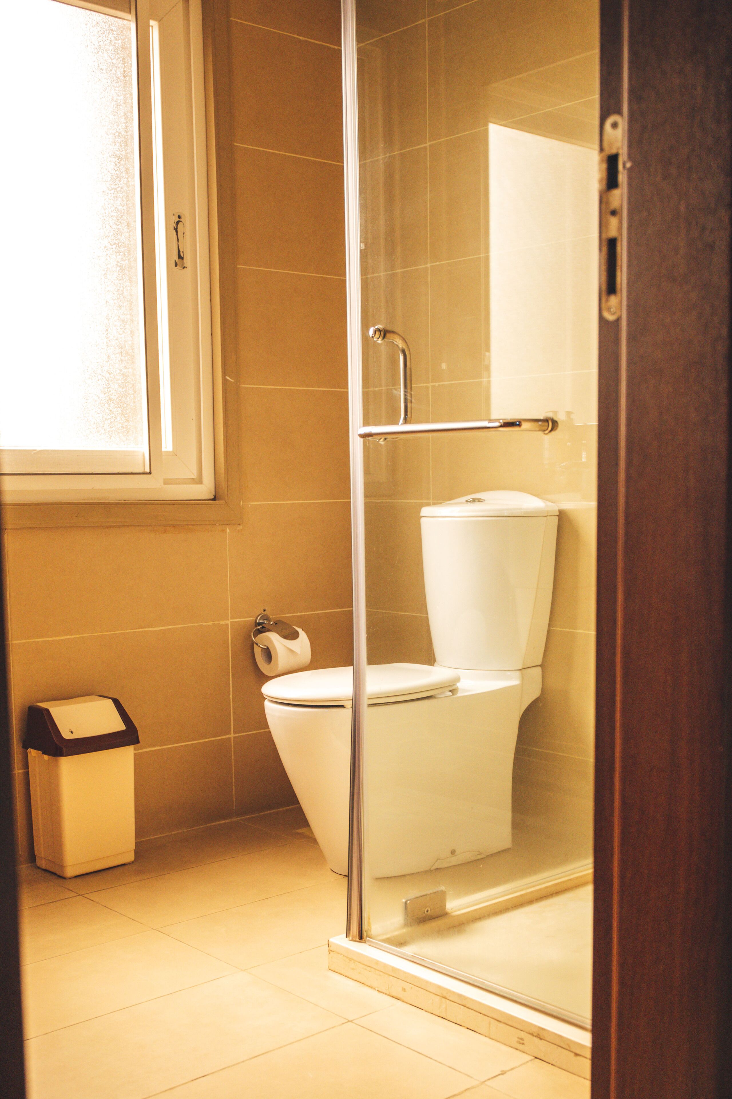 shower, free toiletries, bidet, towels